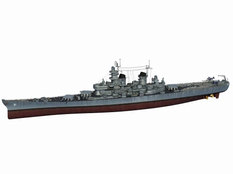 USS Iowa BB-61 BattleShip 3D Model