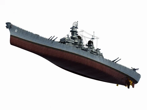 USS Iowa BB-61 BattleShip 3D Model