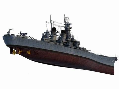 USS Iowa BB-61 BattleShip 3D Model