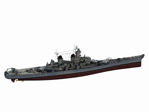 USS Iowa BB-61 BattleShip 3D Model