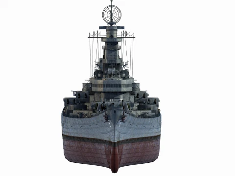 USS Iowa BB-61 BattleShip 3D Model