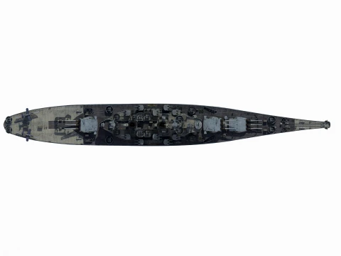 USS Iowa BB-61 BattleShip 3D Model