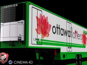2 axle flower trailer 3D Model