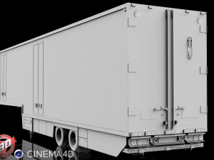 2 axle flower trailer 3D Model