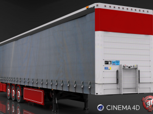 curtain forklift carrier trailer Modelo 3D