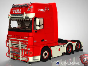 daf xf 105 6x2 3D Model