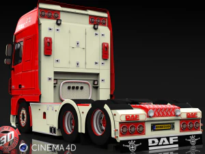 daf xf 105 6x2 3D Model