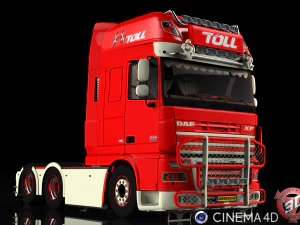 daf xf 105 6x2 3D Model