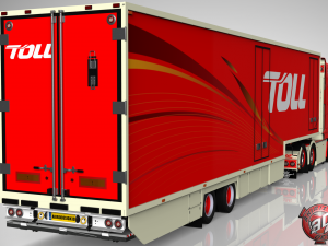 daf xf 105 6x2 2 axles flower trailer 3Dモデル