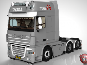 daf xf 105 6x2 Modèle 3D