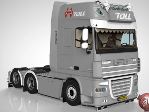 daf xf 105 6x2 3D Model