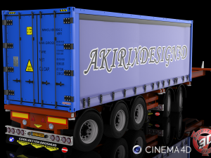 broshuis 2connect container trailer 3D Model