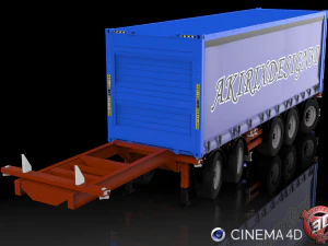 broshuis 2connect container trailer 3D Model