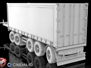 broshuis 2connect container trailer 3D Model
