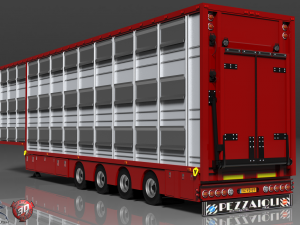 pezzaioli livestock trailer v2 3D-Modell