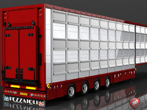 pezzaioli livestock trailer v2 3Dモデル