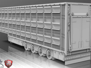 pezzaioli livestock trailer v2 3D Model