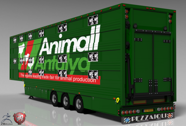pezzaioli livestock trailer v1 3D Модель .c4d .max .obj .3ds .fbx .stl .blend 