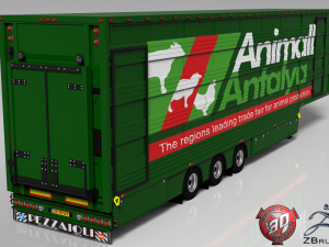 pezzaioli livestock trailer v1 3D Модель