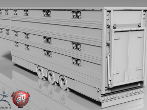 pezzaioli livestock trailer v1 3D Модель
