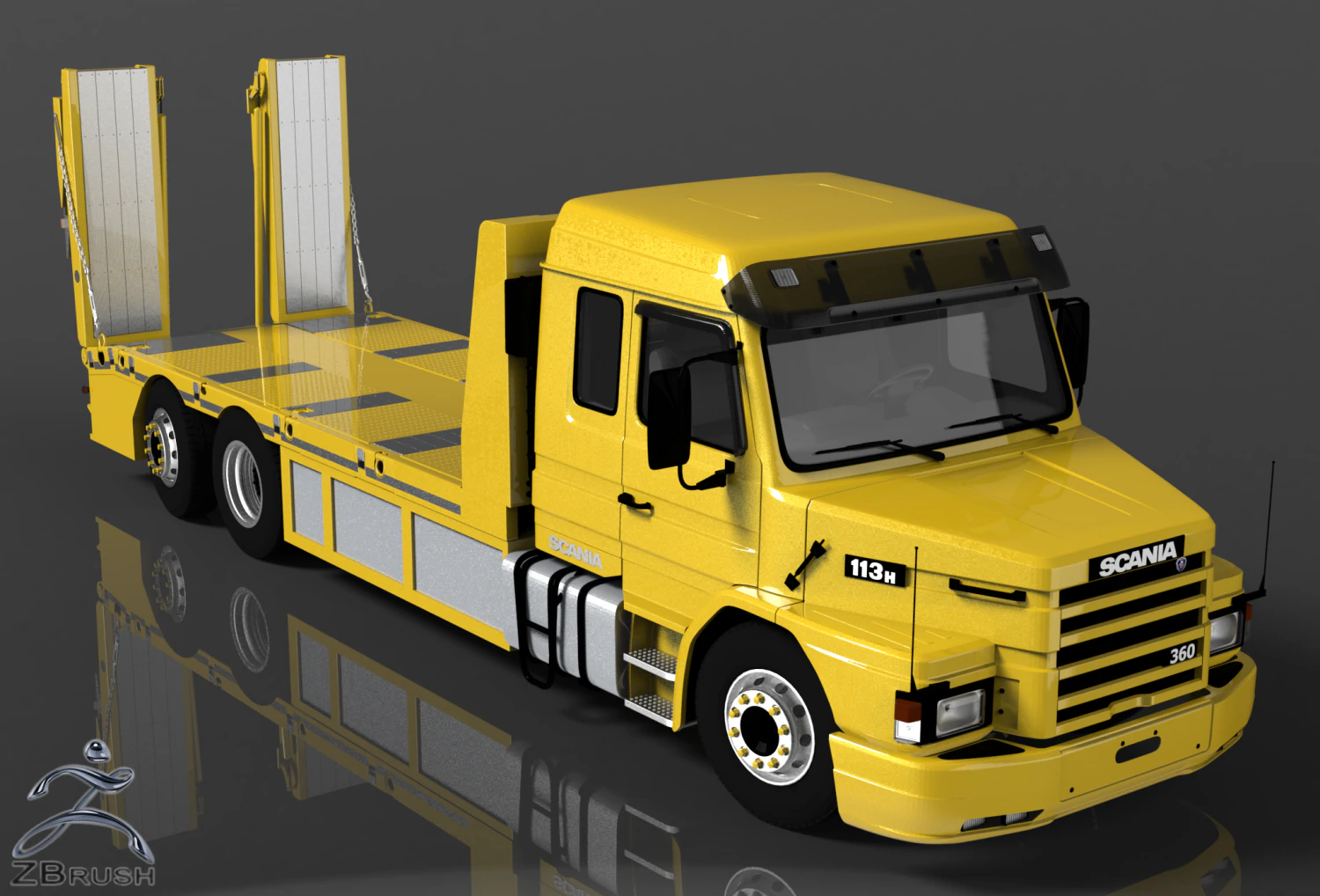 scania 113h recovery 3D Model .c4d .max .obj .3ds .fbx .stl .blend 