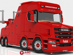 3D Scania S730T Omars Recovery Truck Model 3D-Modell
