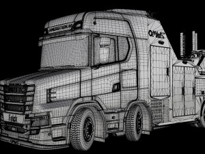 3D Scania S730T Omars Recovery Truck Model 3D-Modell