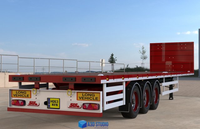 3D SDC Flatbed Modelo 3D .c4d .max .obj .3ds .fbx .stl .blend 