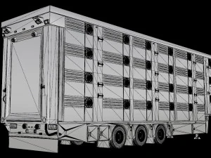 3D Pezzaioli Animal Trailer 3D Model
