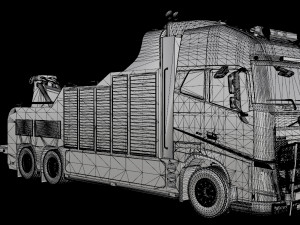 3D Volvo Recovery Broken Down Truck As Load Tenden Skin Pack 3D Модель