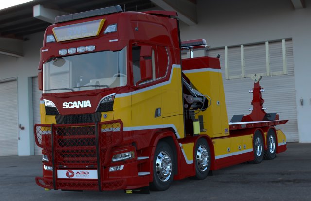 3D Scania S730 8x4 Recovery SWS Edition Model 3D .c4d .max .obj .3ds .fbx .stl .blend 