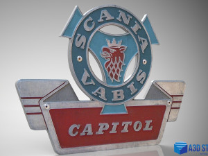 3D Scania Vabis Capitol Badge Model Modèle 3D