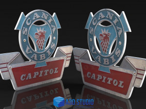3D Scania Vabis Capitol Badge Model 3D मॉडल
