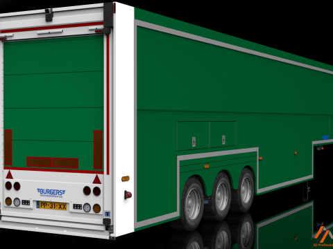 3D Burger Trailer Model 3D 모델