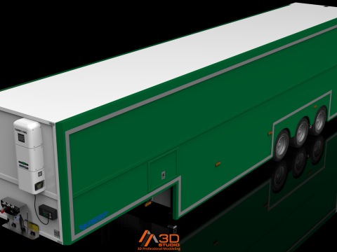 3D Burger Trailer Model 3D-Modell