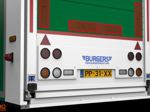 3D Burger Trailer Model 3D Model