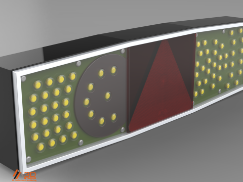 3D Rubbolite Led Rear Light Model 756 3D Model