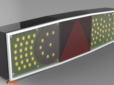 Fanale posteriore a led Rubbolite modello 756 3D Modello 3D