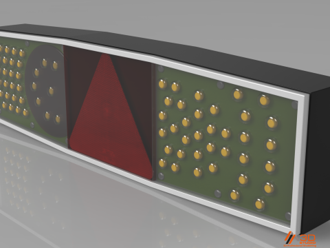 3D Rubbolite Led Rear Light Model 756 3D Model