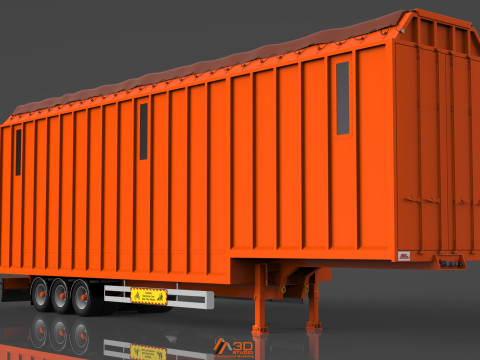 3D SDC Box Van Trailer 3D 모델