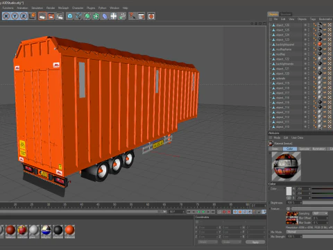 3D SDC Box Van Trailer 3D Model