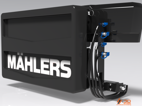 3D Mahlers Front Unit Shield V2 Modèle 3D