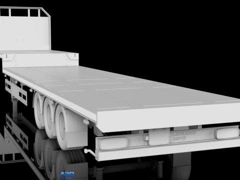3D Lawrence David Flatbed Semi-Trailer Model 3D Model