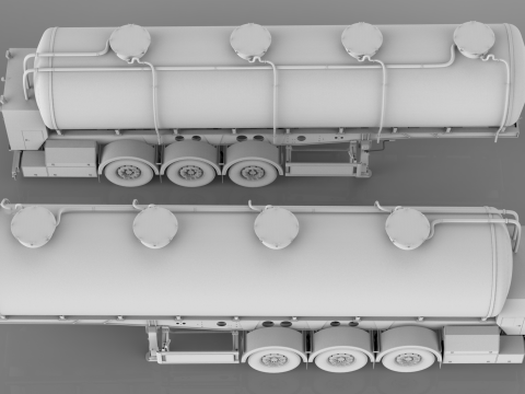 3D Crossland Milk Tanker Trailer Model 3D 모델