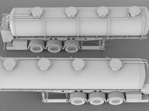 3D Crossland Milk Tanker Trailer Model 3D Model