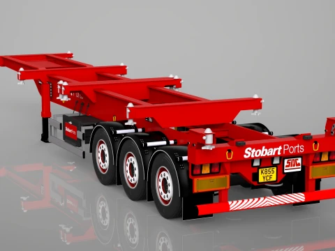 3D SDC Container Ports Trailer 3D Model