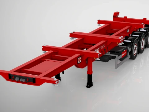 3D SDC Container Ports Trailer 3D Model