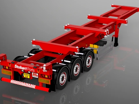 3D SDC Container Ports Trailer 3D Model