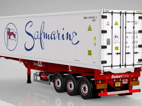 3D SDC Container Ports Trailer 3D Model