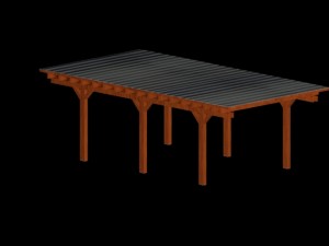 low poly shed for games 3D-Modell